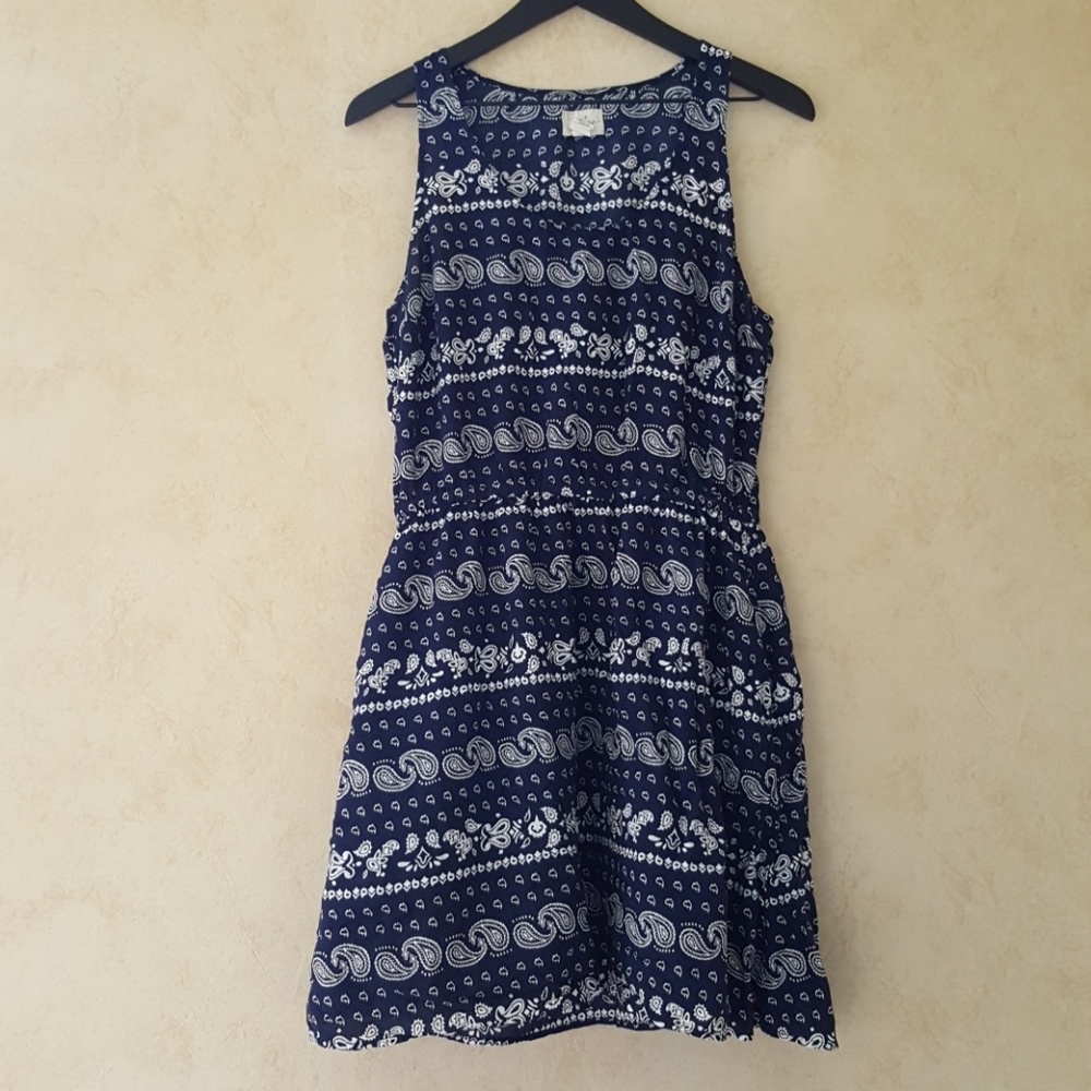 Levi's navy blue bandana print dress size large